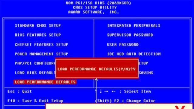 电脑BIOS强制恢复出厂设置的方法（一键重置）