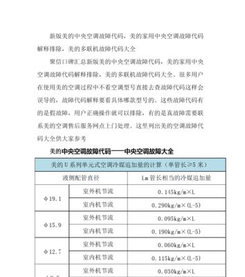 中央空调故障代码及解决方法（详解中央空调故障代码OAK）