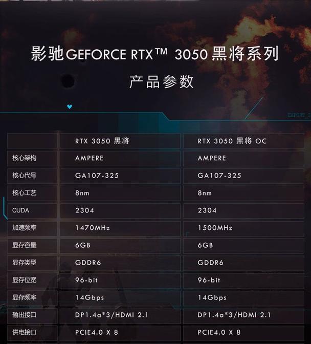 探究RTX3050和3050Ti显卡的性能表现(揭秘新一代游戏显卡) 探究RTX3050和3050Ti显卡的性能表现(揭秘新一代游戏显卡)