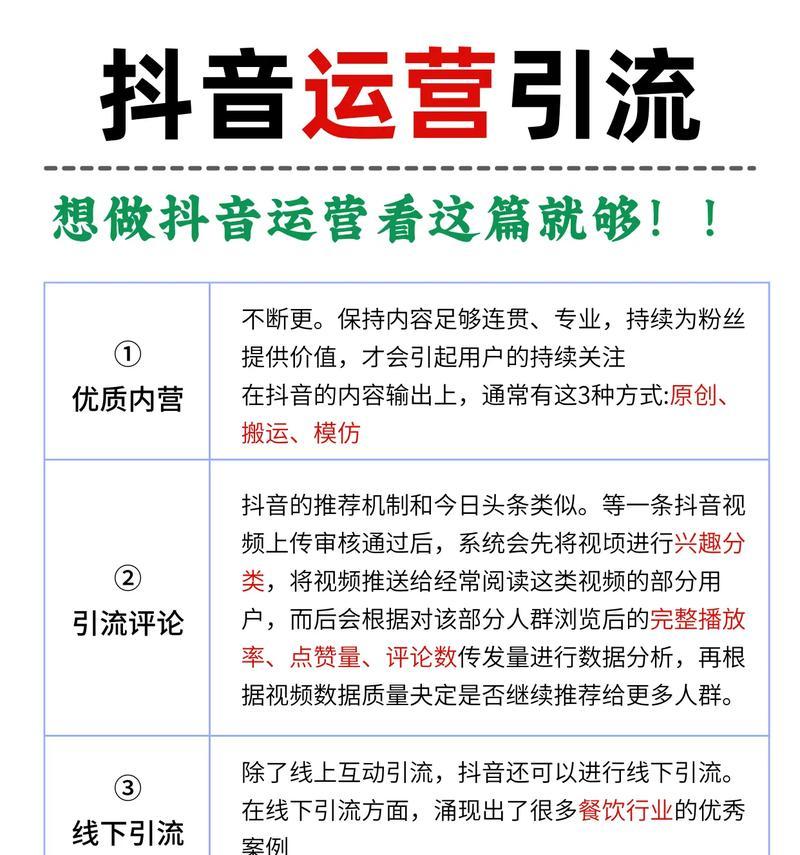 抖音运营入门指南——从零基础到掌握技巧(学习抖音运营的最佳途径和策略) 抖音运营入门指南——从零基础到掌握技巧(学习抖音运营的最佳途径和策略)