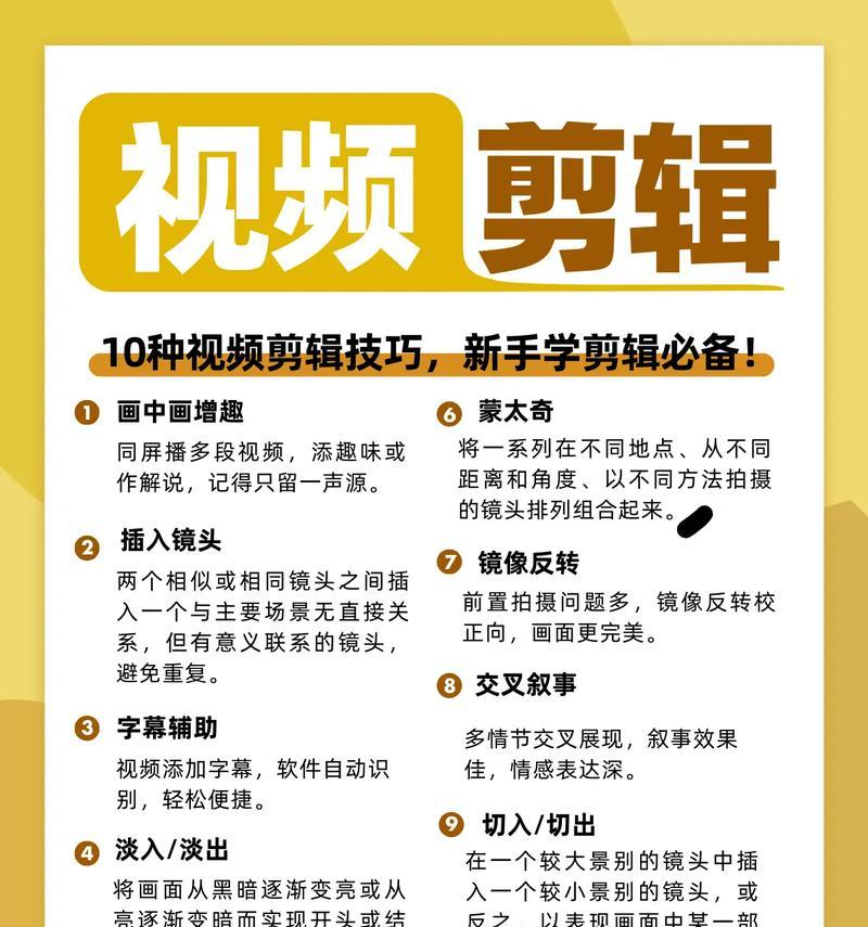 新手也能轻松玩转短视频——完全攻略（10大技巧助你成为短视频制作高手）