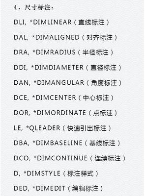 CAD连续标注快捷键使用指南(提高效率) CAD连续标注快捷键使用指南(提高效率)