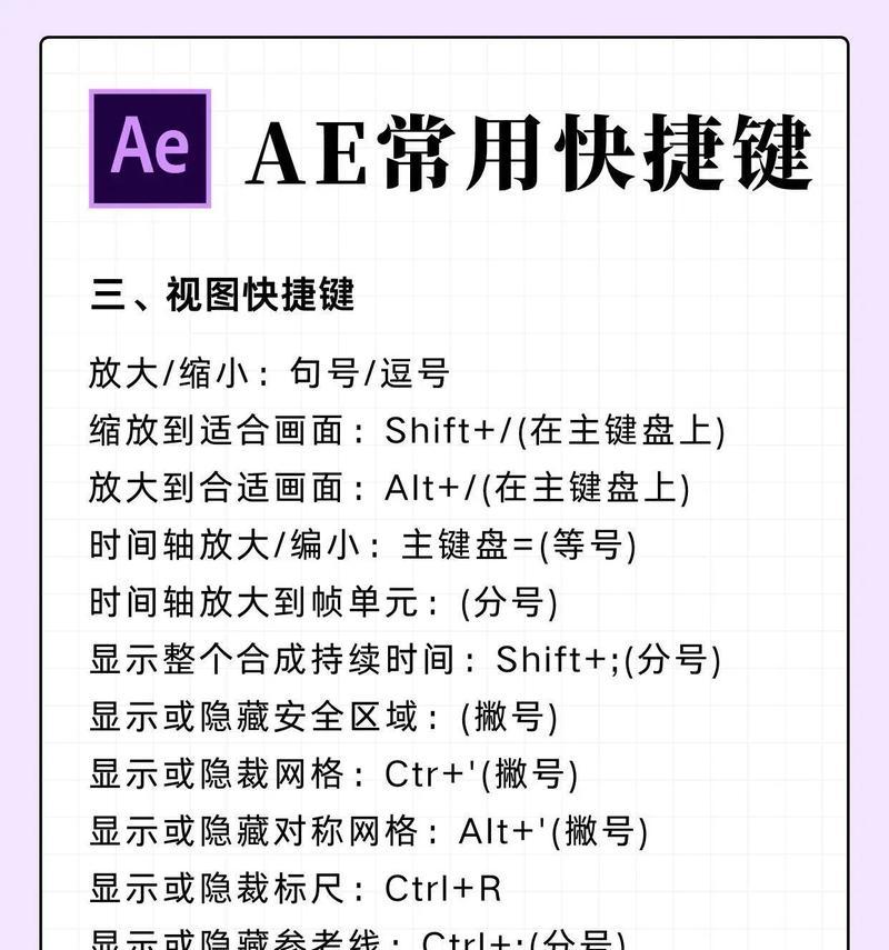 15个超实用AE操作小技巧,让你成为高效制作神(掌握这些技巧) 15个超实用AE操作小技巧,让你成为高效制作神(掌握这些技巧)